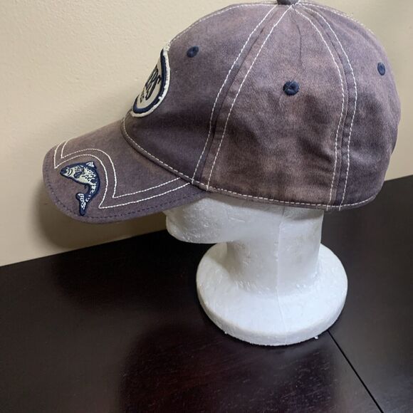 Anglers EST. 2000 Logo Ball Cap Hat Strapback, Attitude Brand MTN View, AR Gray - Picture 4 of 9